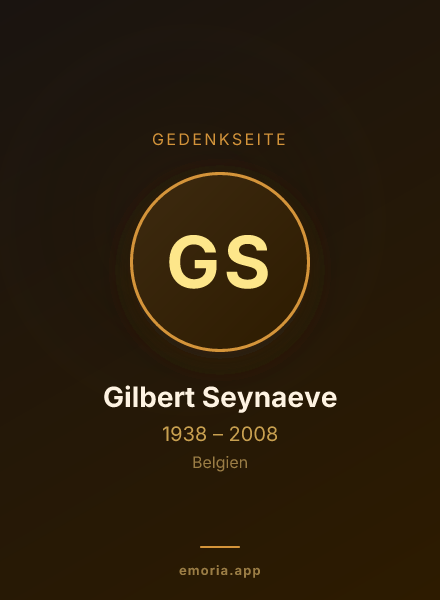 Gedenkportrait von Gilbert Seynaeve