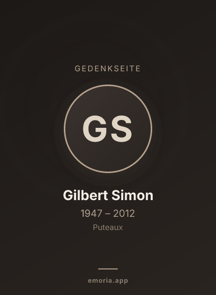 Gedenkportrait von Gilbert Simon