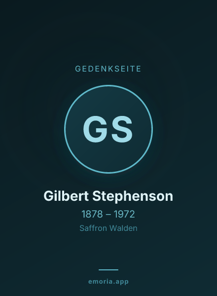 Gedenkportrait von Gilbert Stephenson