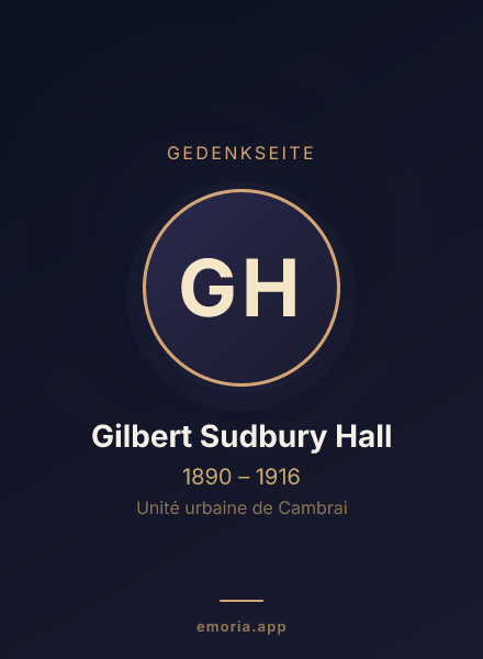 Gedenkportrait von Gilbert Sudbury Hall