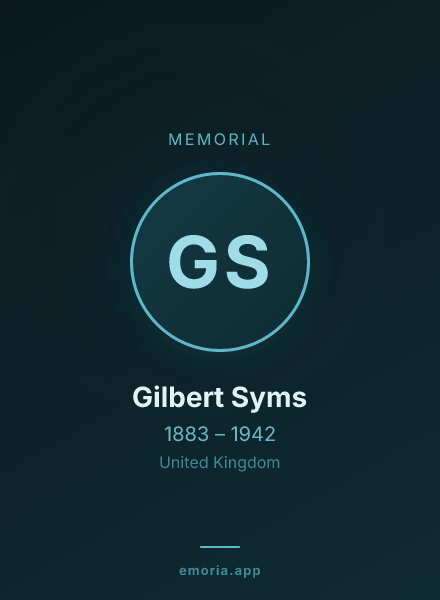 Memorial portrait of Gilbert Syms