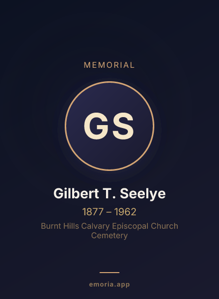 Memorial portrait of Gilbert T. Seelye
