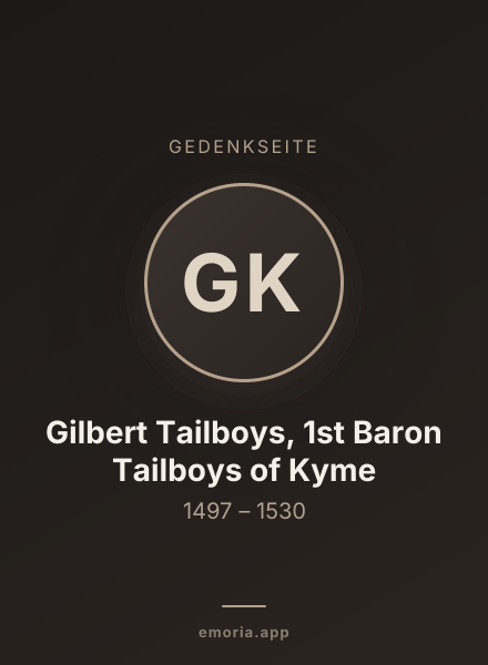 Gedenkportrait von Gilbert Tailboys, 1st Baron Tailboys of Kyme