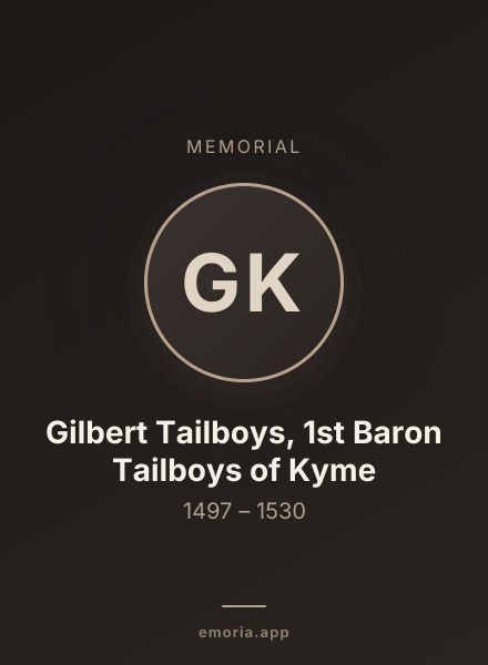 Memorial portrait of Gilbert Tailboys, 1st Baron Tailboys of Kyme