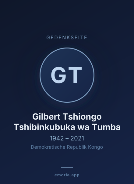 Gedenkportrait von Gilbert Tshiongo Tshibinkubuka wa Tumba