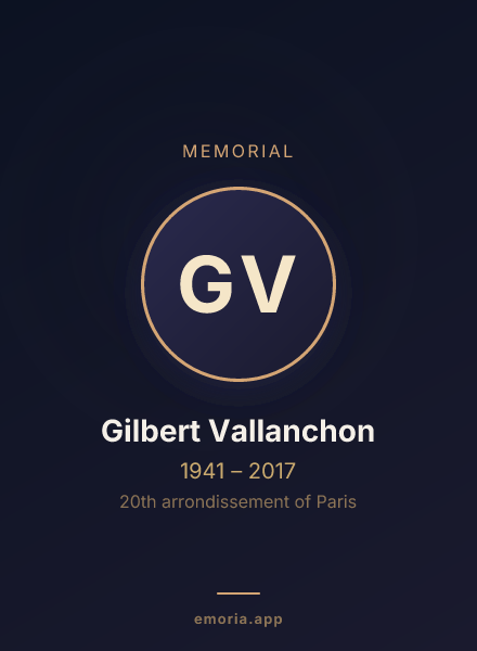 Memorial portrait of Gilbert Vallanchon