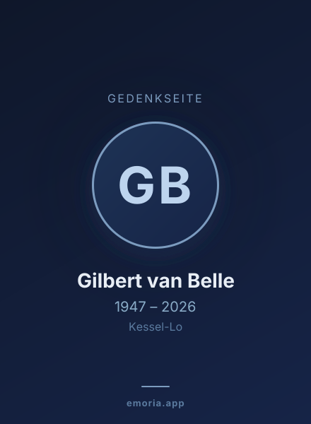 Gedenkportrait von Gilbert van Belle