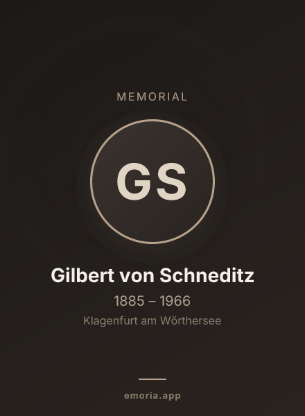 Memorial portrait of Gilbert von Schneditz