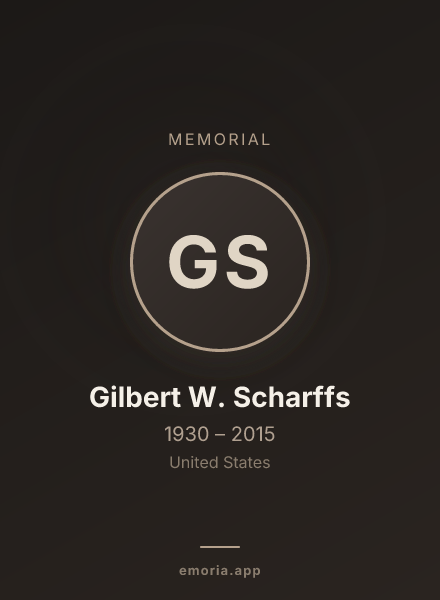 Memorial portrait of Gilbert W. Scharffs