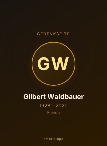 Gedenkportrait von Gilbert Waldbauer