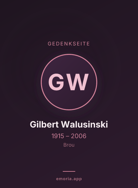 Gedenkportrait von Gilbert Walusinski