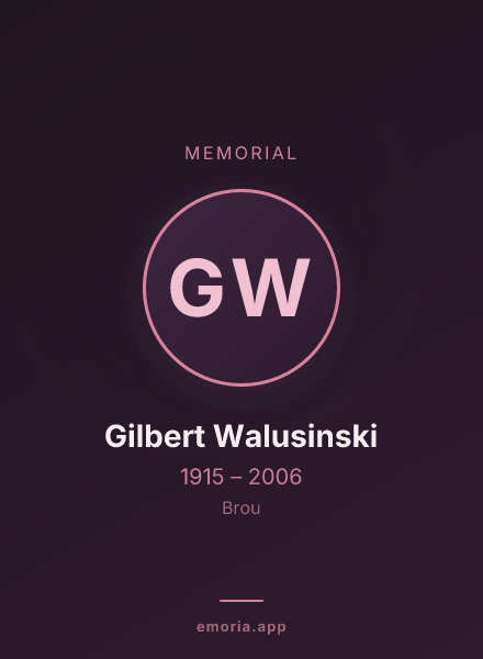 Memorial portrait of Gilbert Walusinski