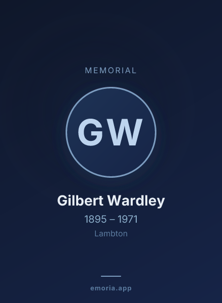 Memorial portrait of Gilbert Wardley