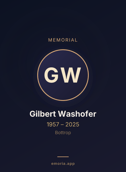 Memorial portrait of Gilbert Washofer