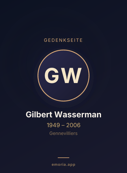 Gedenkportrait von Gilbert Wasserman