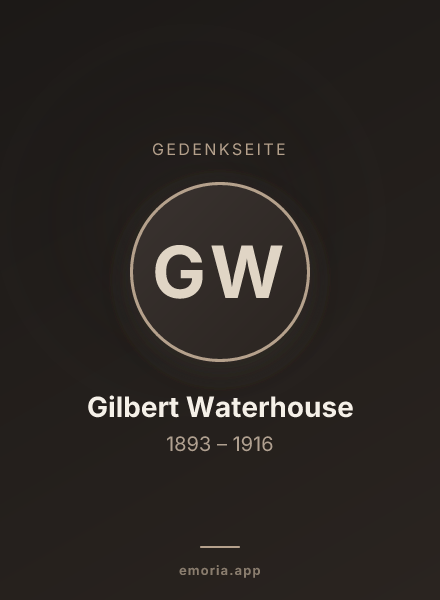 Gedenkportrait von Gilbert Waterhouse