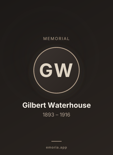 Memorial portrait of Gilbert Waterhouse