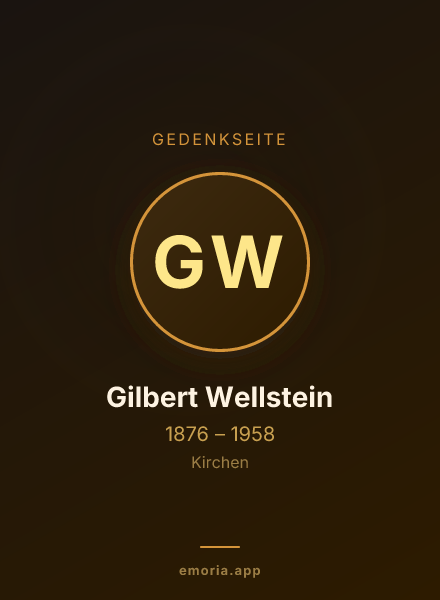 Gedenkportrait von Gilbert Wellstein