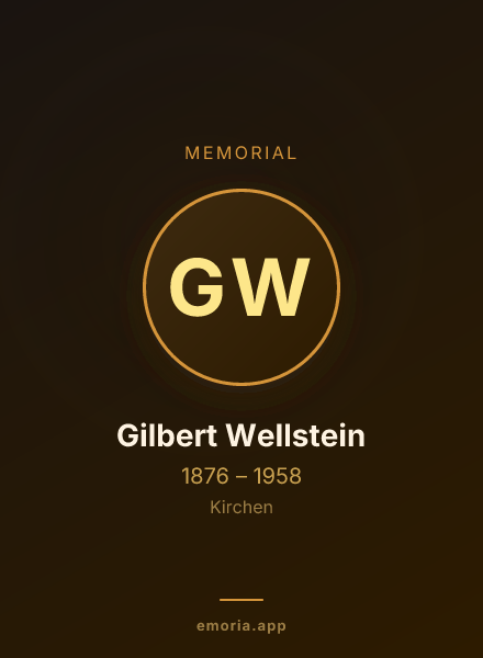 Memorial portrait of Gilbert Wellstein