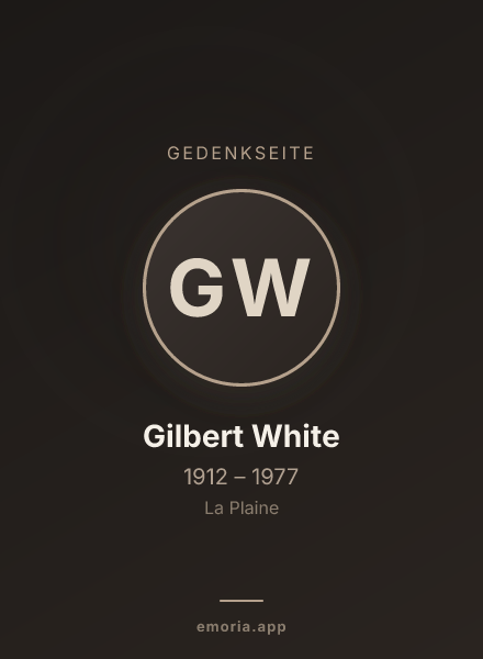 Gedenkportrait von Gilbert White