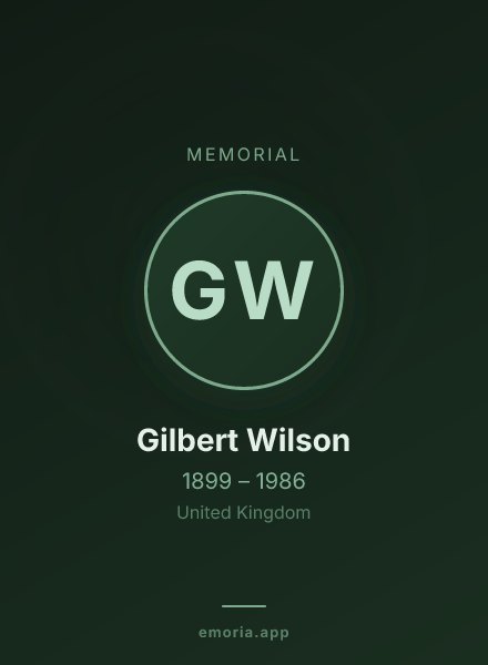 Memorial portrait of Gilbert Wilson