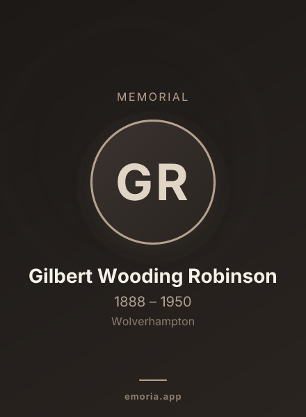Memorial portrait of Gilbert Wooding Robinson
