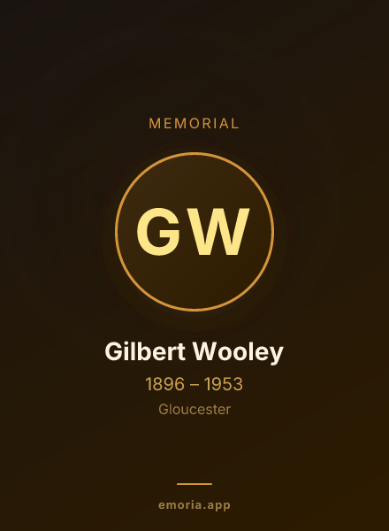 Memorial portrait of Gilbert Wooley