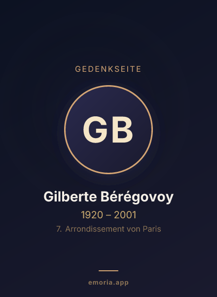 Gedenkportrait von Gilberte Bérégovoy