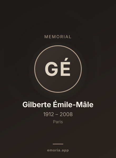 Memorial portrait of Gilberte Émile-Mâle