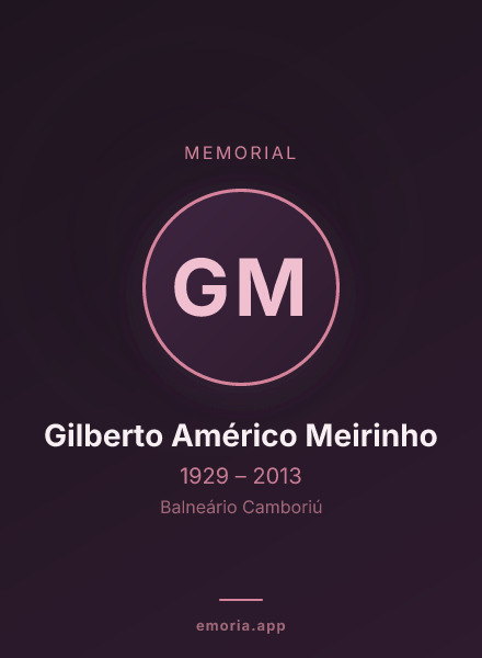 Memorial portrait of Gilberto Américo Meirinho