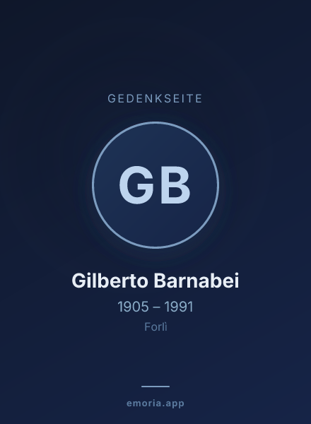 Gedenkportrait von Gilberto Barnabei