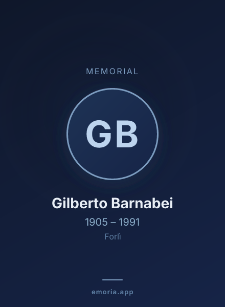 Memorial portrait of Gilberto Barnabei