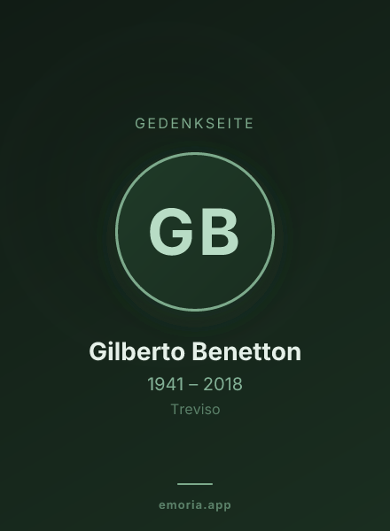 Gedenkportrait von Gilberto Benetton
