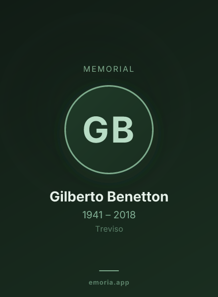 Memorial portrait of Gilberto Benetton