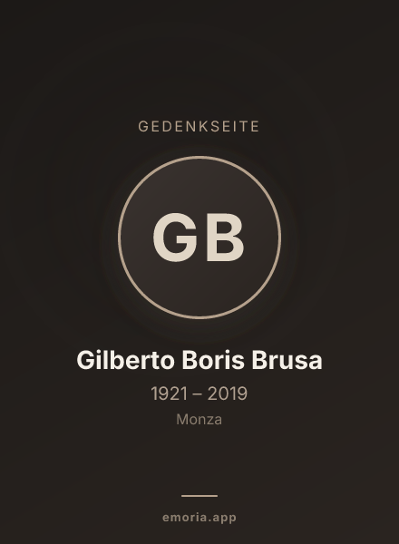 Gedenkportrait von Gilberto Boris Brusa