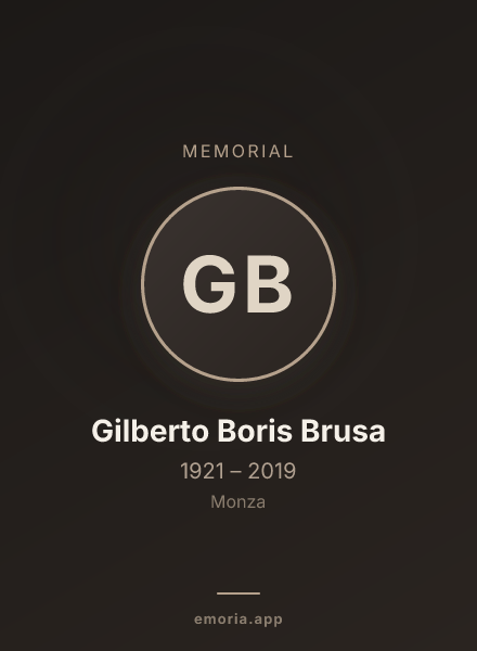 Memorial portrait of Gilberto Boris Brusa