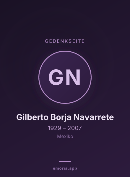 Gedenkportrait von Gilberto Borja Navarrete