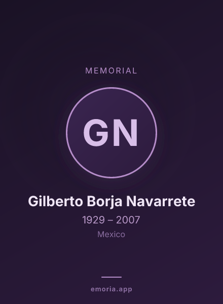Memorial portrait of Gilberto Borja Navarrete