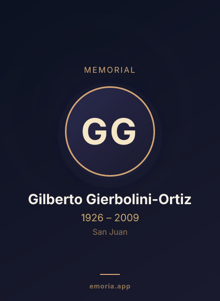 Memorial portrait of Gilberto Gierbolini-Ortiz