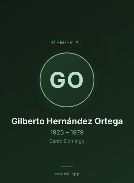 Memorial portrait of Gilberto Hernández Ortega