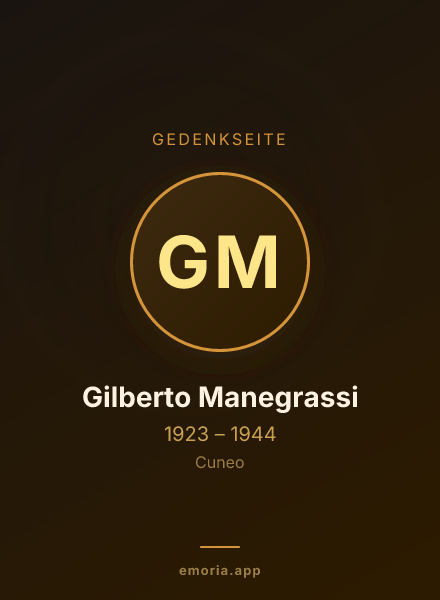 Gedenkportrait von Gilberto Manegrassi