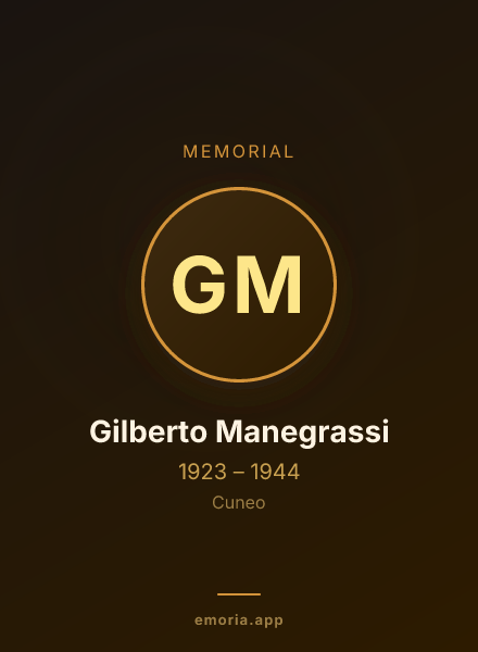 Memorial portrait of Gilberto Manegrassi