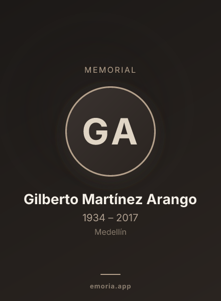 Memorial portrait of Gilberto Martínez Arango