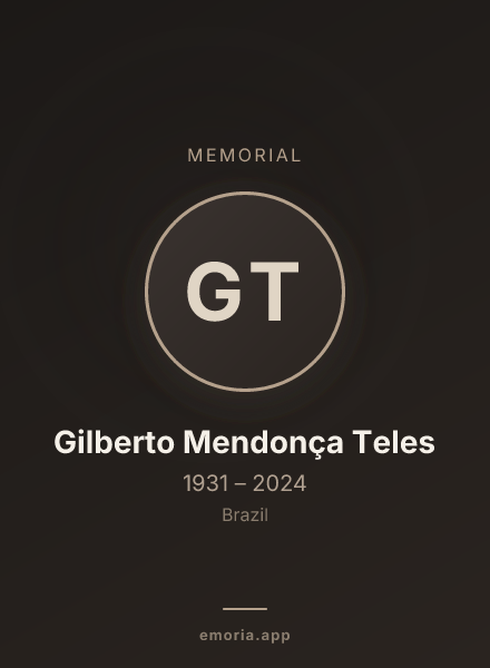 Memorial portrait of Gilberto Mendonça Teles