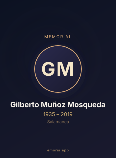 Memorial portrait of Gilberto Muñoz Mosqueda