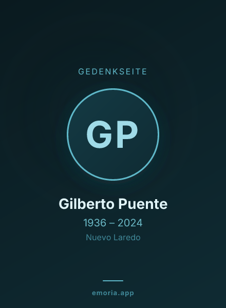 Gedenkportrait von Gilberto Puente