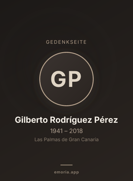 Gedenkportrait von Gilberto Rodríguez Pérez