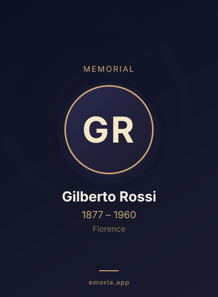 Memorial portrait of Gilberto Rossi