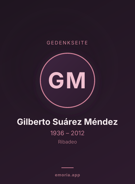 Gedenkportrait von Gilberto Suárez Méndez
