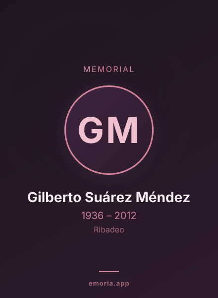 Memorial portrait of Gilberto Suárez Méndez
